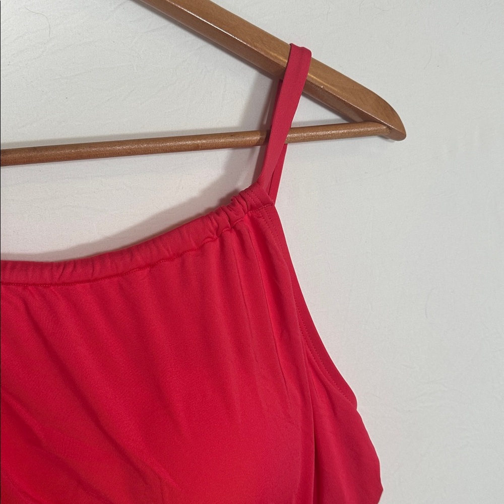 Jantzen NWT One-Piece Swimsuit Sugar Coral Hot Pink Plus Size 18W Built-In Bra - Picture 7 of 8